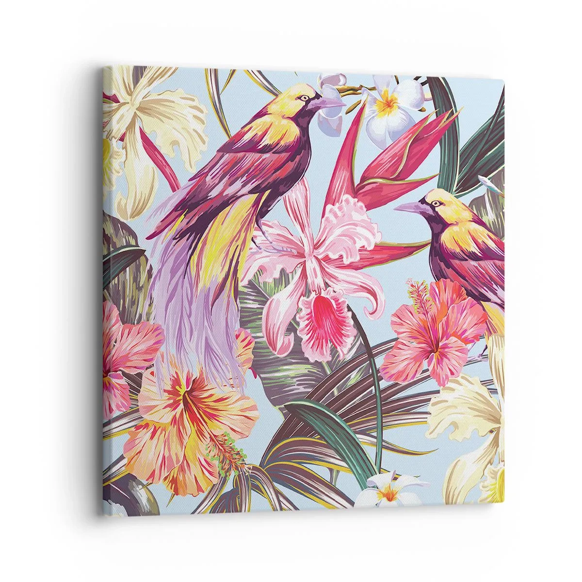 Impression sur toile - Image sur toile - Pétales et plumes - 30x30 cm