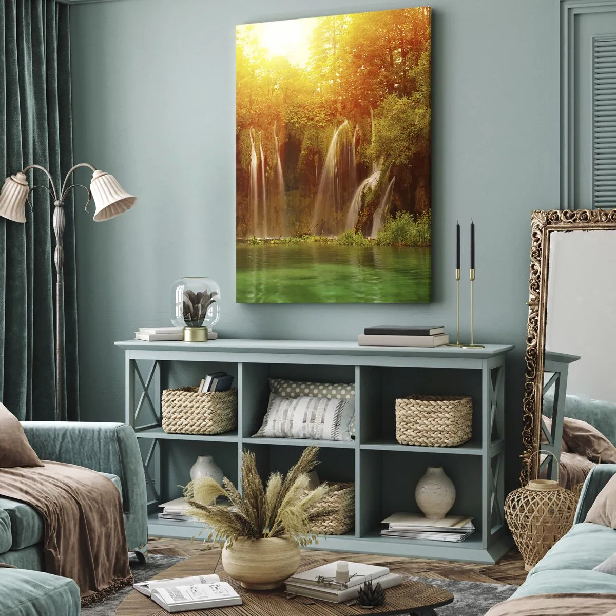 Impression sur toile - Image sur toile - Au soleil et à l'ombre - 55x100 cm
