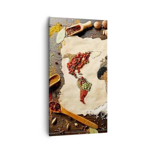 Impression sur toile - Image sur toile - Toutes les saveurs du monde - 55x100 cm