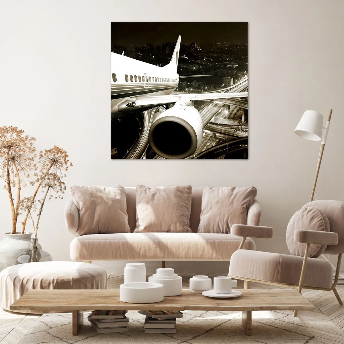 Impression sur toile - Image sur toile - Vole dans la nuit - 40x40 cm