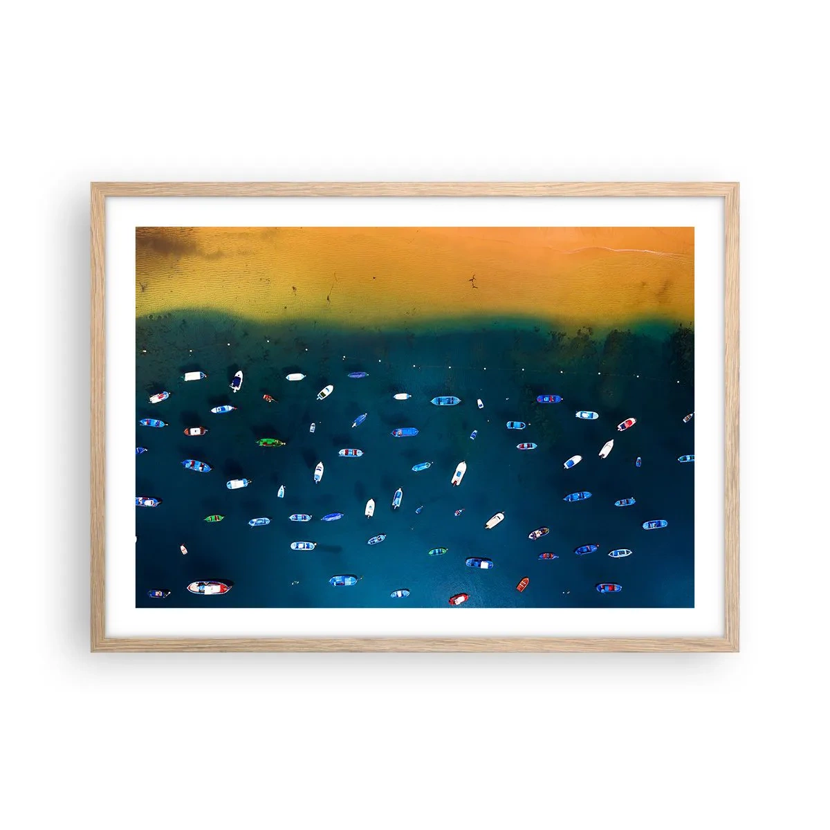 Affiche dans un chêne clair - Poster - Jeu de vacances - 70x50 cm