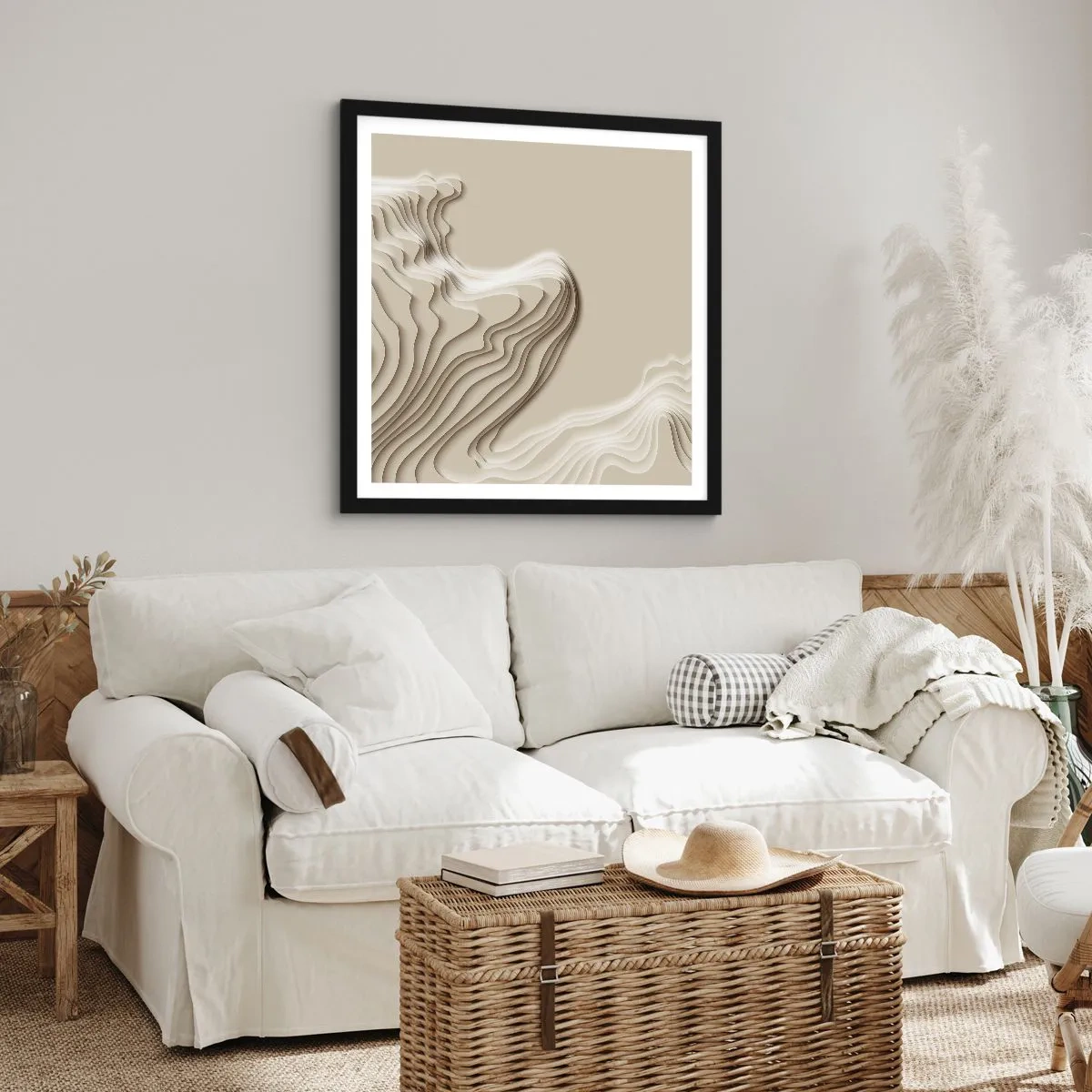 Affiche dans un cadre noir - Poster - Topographie artistique - 50x50 cm