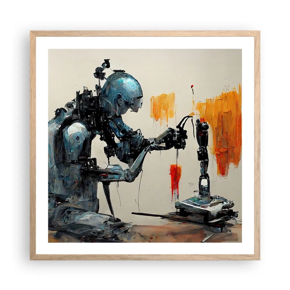 Affiche dans un chêne clair - Poster - Déjà demain… - 60x60 cm