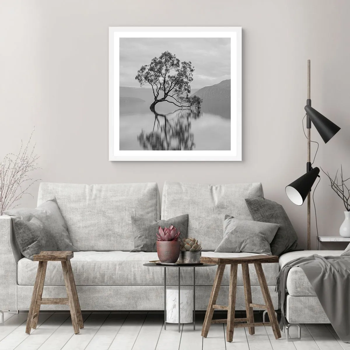 Affiche dans un cadre blanc - Poster - Un tel pays existe - 40x40 cm