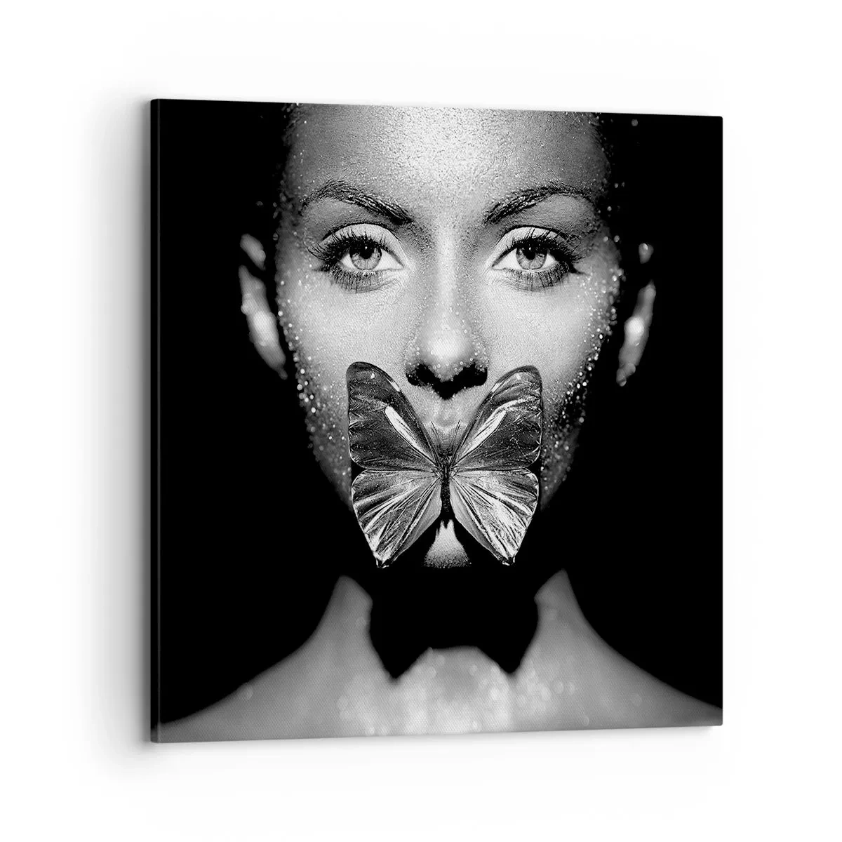 Impression sur toile - Image sur toile - Baiser papillon - 70x70 cm