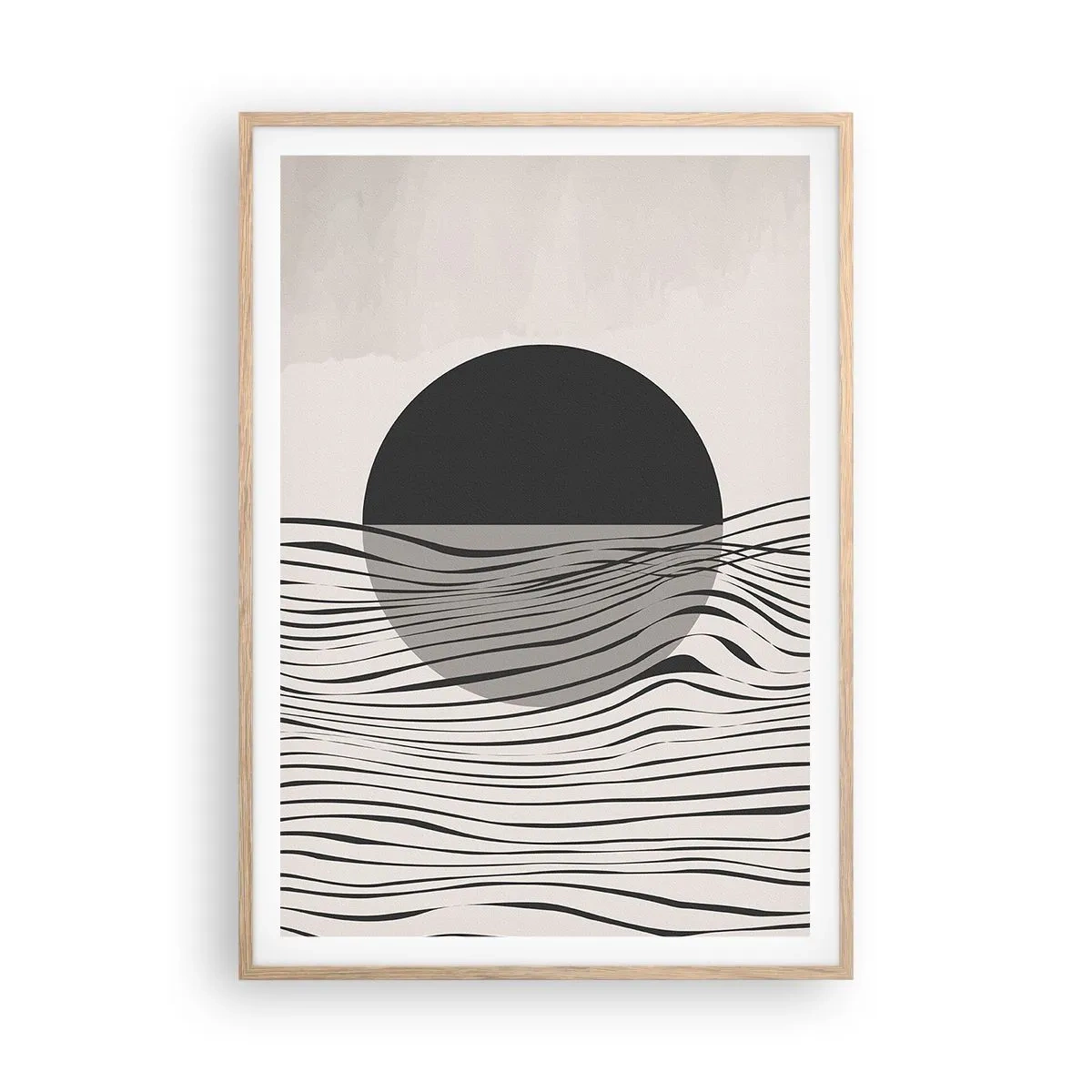 Affiche dans un chêne clair - Poster - Demi composition - 70x100 cm