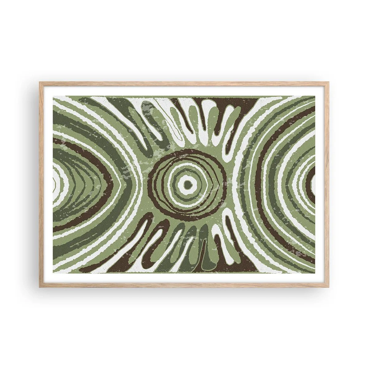 Affiche dans un chêne clair - Poster - Une explosion d'émotions - 100x70 cm