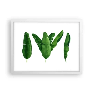 Affiche dans un cadre blanc - Poster - Symétrie verte - 40x30 cm