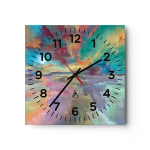 Horloge murale - Pendule murale - Deux paradis - 40x40 cm