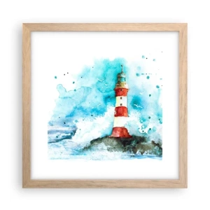 Affiche dans un chêne clair - Poster - Unité des éléments - 30x30 cm