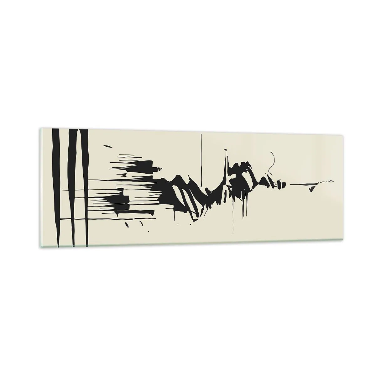 Impression sur verre - Image sur verre - Abstraction hâtive - 90x30 cm