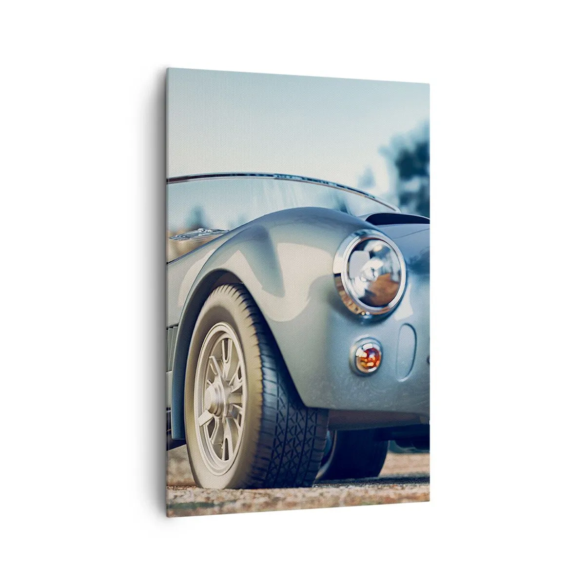 Impression sur toile - Image sur toile - Voiture décapotable classique dans un cadre pittoresque - 80x120cm - Ce qui compte c'est le style - Décoration murale moderne pour le salon et la chambre ARTTOR