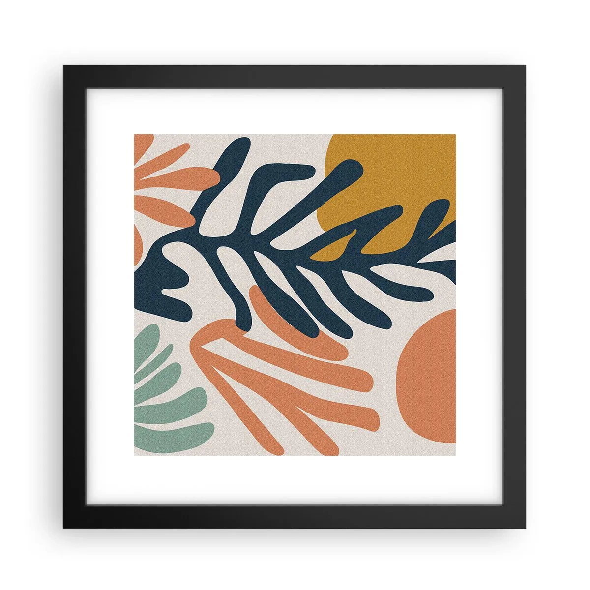 Affiche dans un cadre noir - Poster - Mers de corail - 30x30 cm
