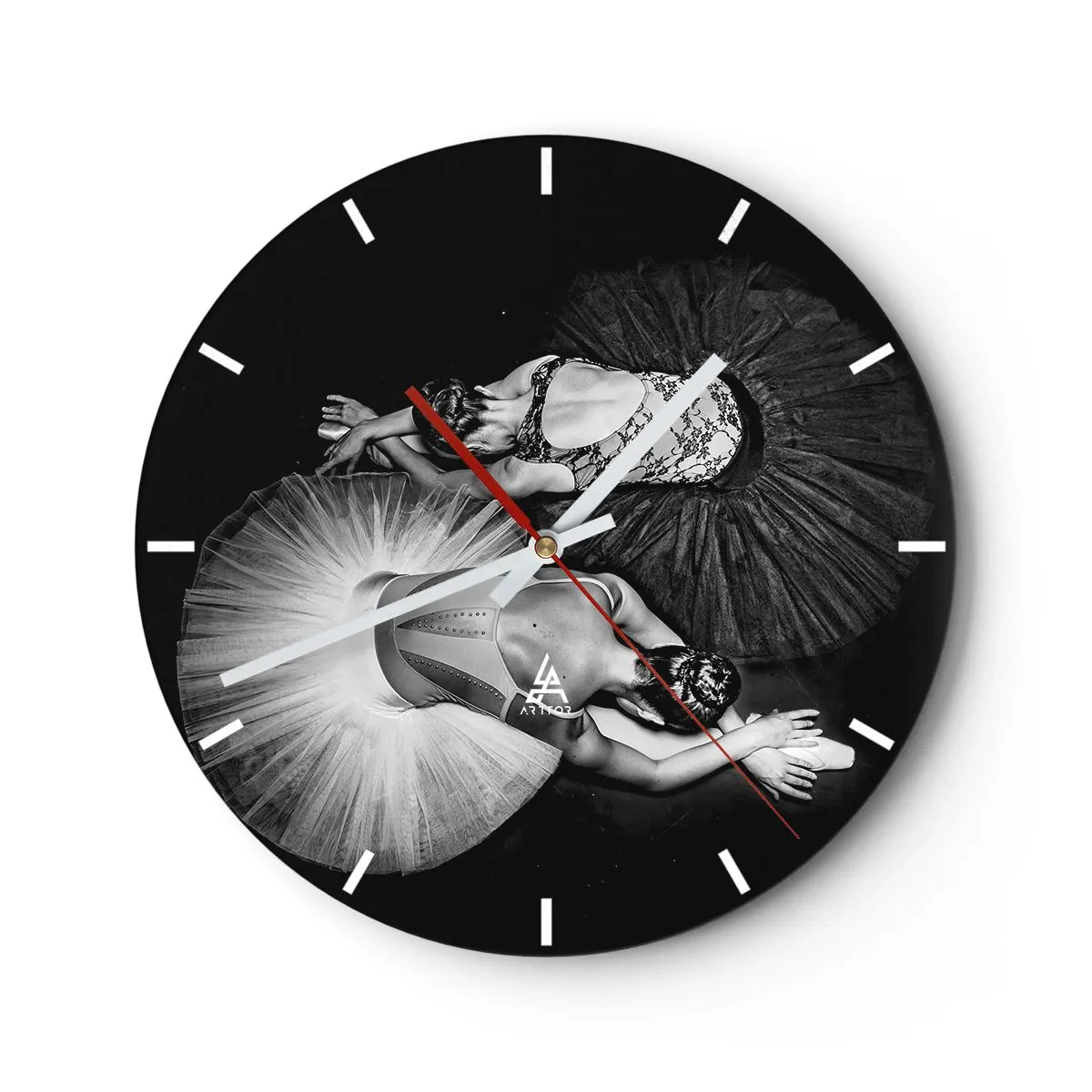 Horloge murale - Pendule murale - Jin et jang – équilibre idéal - 40x40 cm