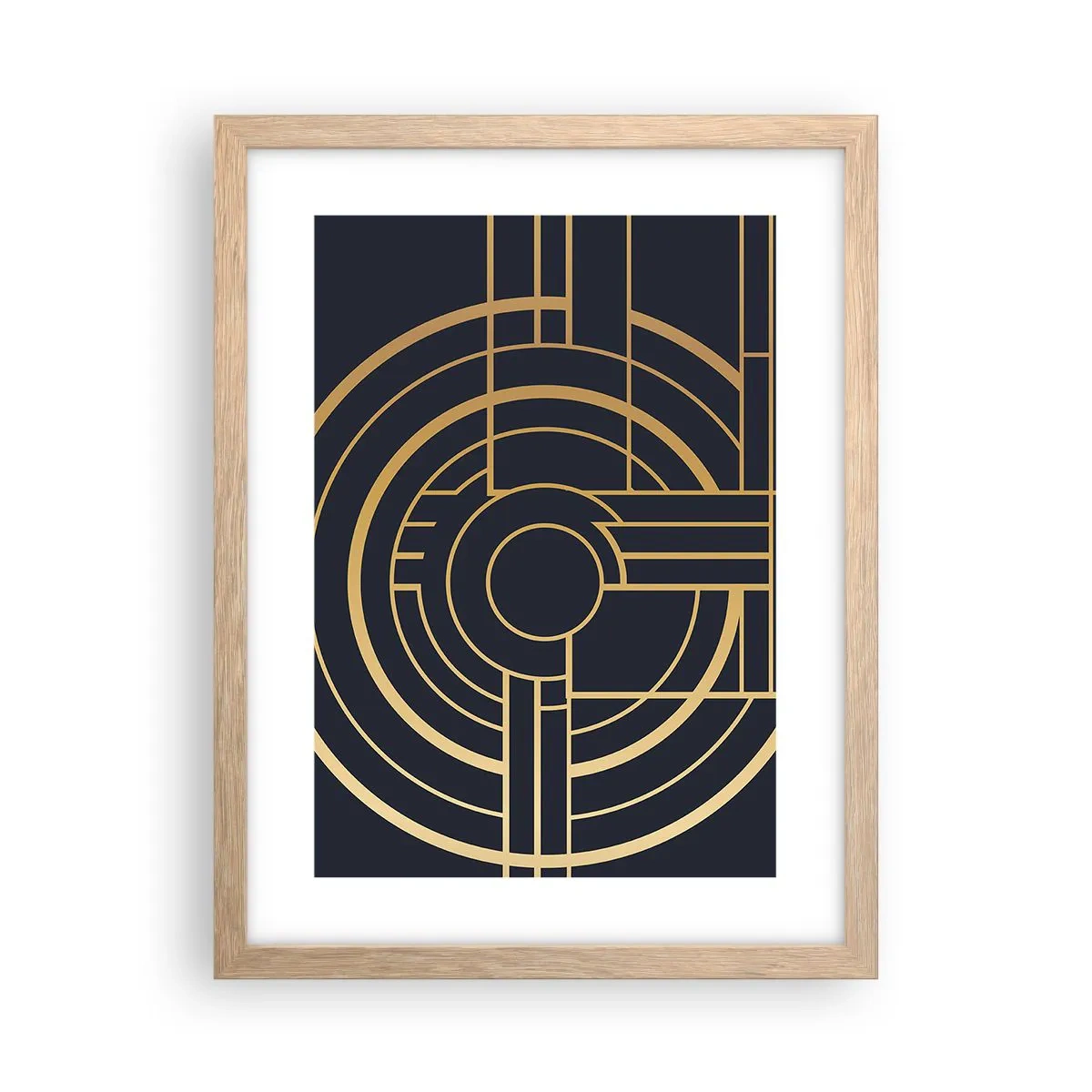 Affiche dans un chêne clair - Poster - Rotation des éléments - 30x40 cm