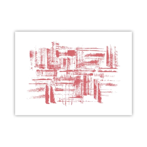 Affiche - Poster - La ville rouge - 70x50 cm