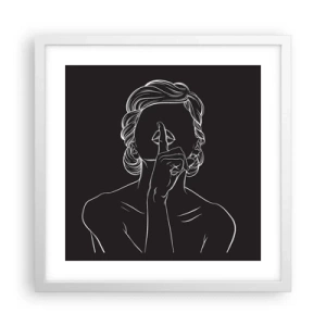 Affiche dans un cadre blanc - Poster - La beauté s'épanouit en silence - 40x40 cm