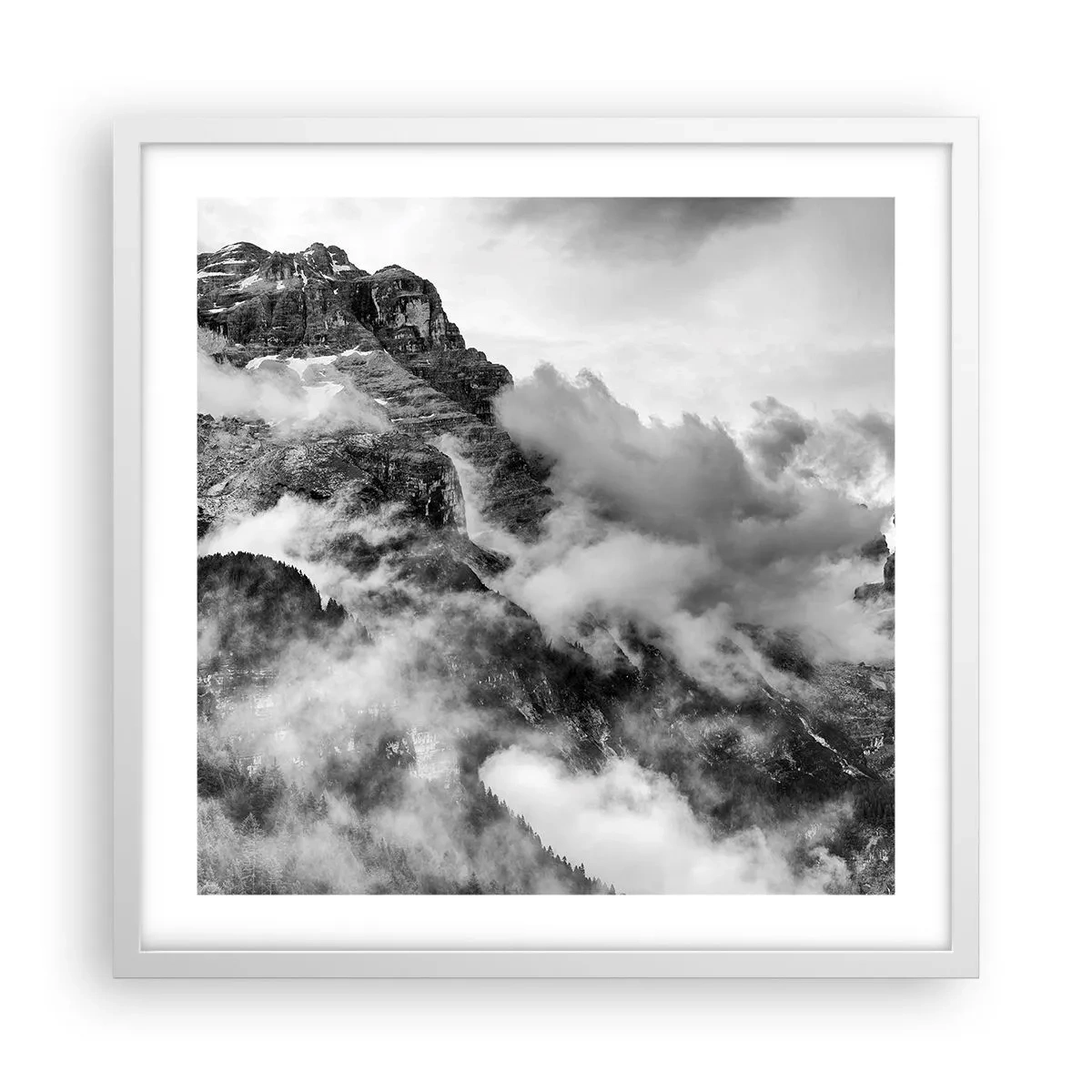 Affiche dans un cadre blanc - Poster - Belle et cruelle - 50x50 cm