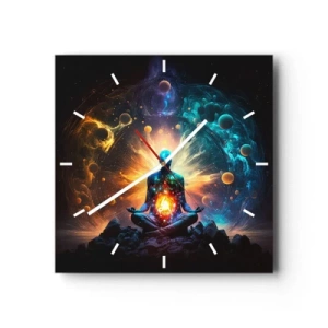Horloge murale - Pendule murale - Paix cosmique - 40x40 cm