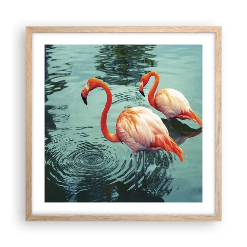 Affiche dans un chêne clair - Poster - Nous sommes à la mode maintenant - 50x50 cm