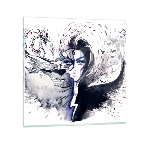 Impression sur verre - Image sur verre - Démoniaque et belle - 70x70 cm