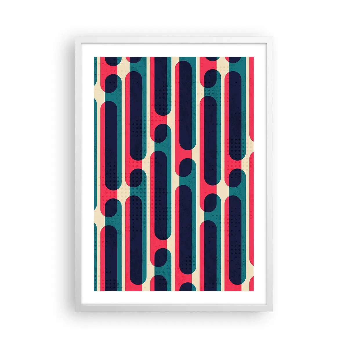 Affiche dans un cadre blanc - Poster - En profondeur et sur l'avant - 50x70 cm