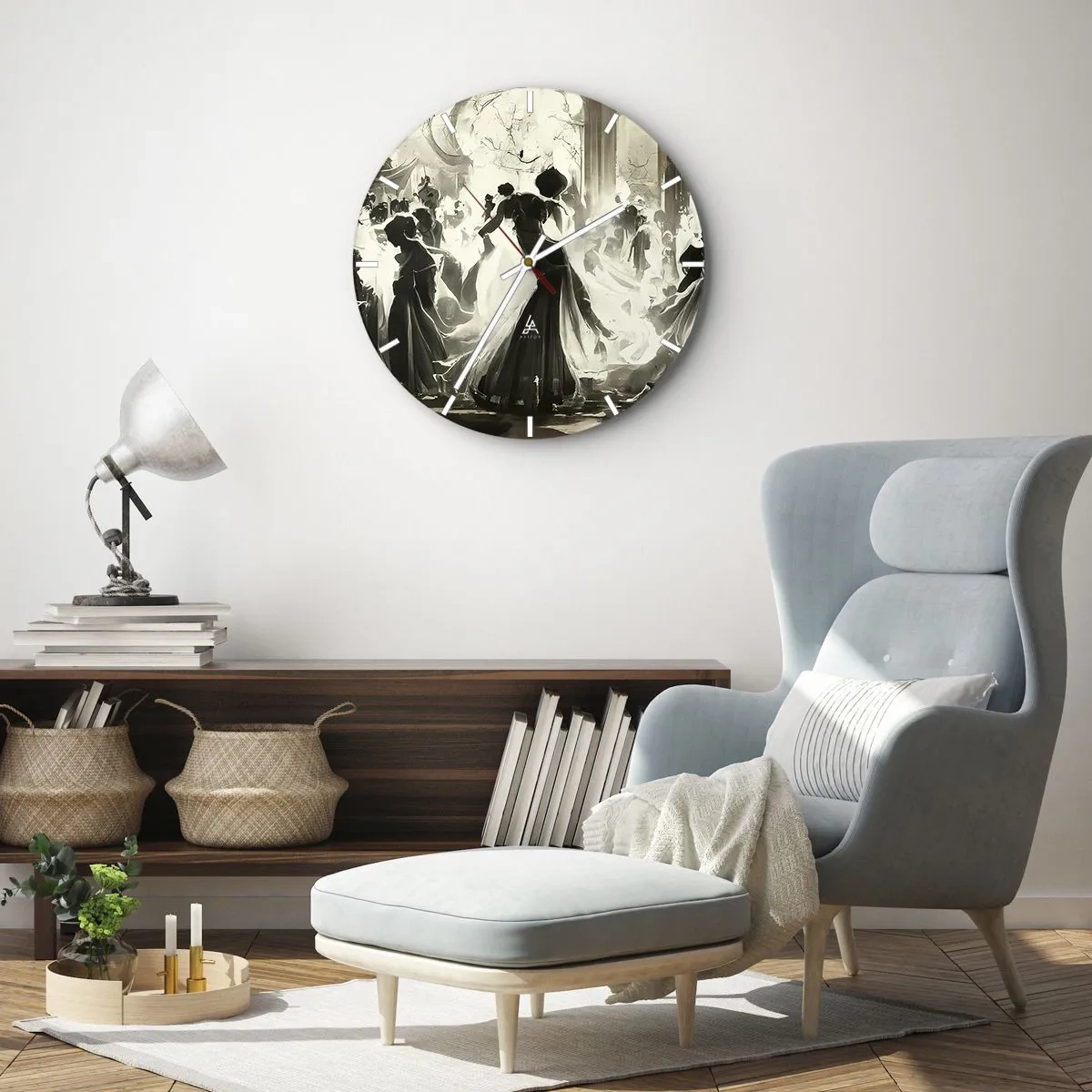 Horloge murale - Pendule murale - La grande mascarade - 40x40 cm