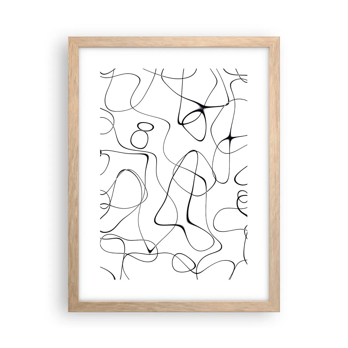 Affiche dans un chêne clair - Poster - Le chemin de la vie, les voies du hasard - 30x40 cm