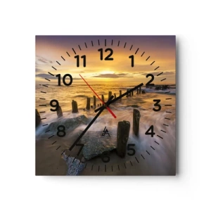Horloge murale - Pendule murale - La beauté brute de la mer Baltique - 30x30 cm