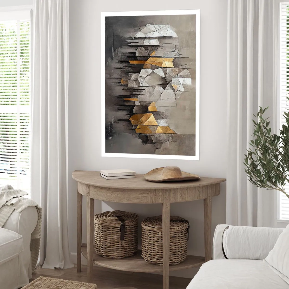 Affiche - Poster - Composition de glace et de lumière - 40x50 cm