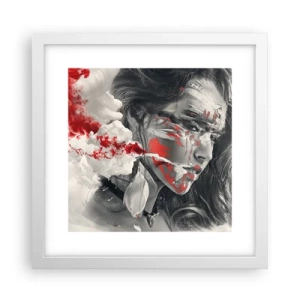 Affiche dans un cadre blanc - Poster - Dans les fumées de l'absurde - 30x30 cm