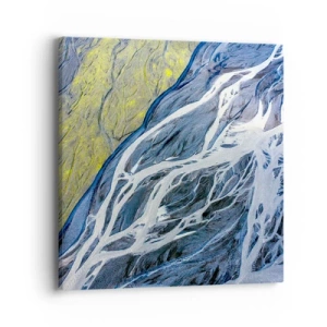 Impression sur toile - Image sur toile - Peintures rupestres de la nature - 40x40 cm