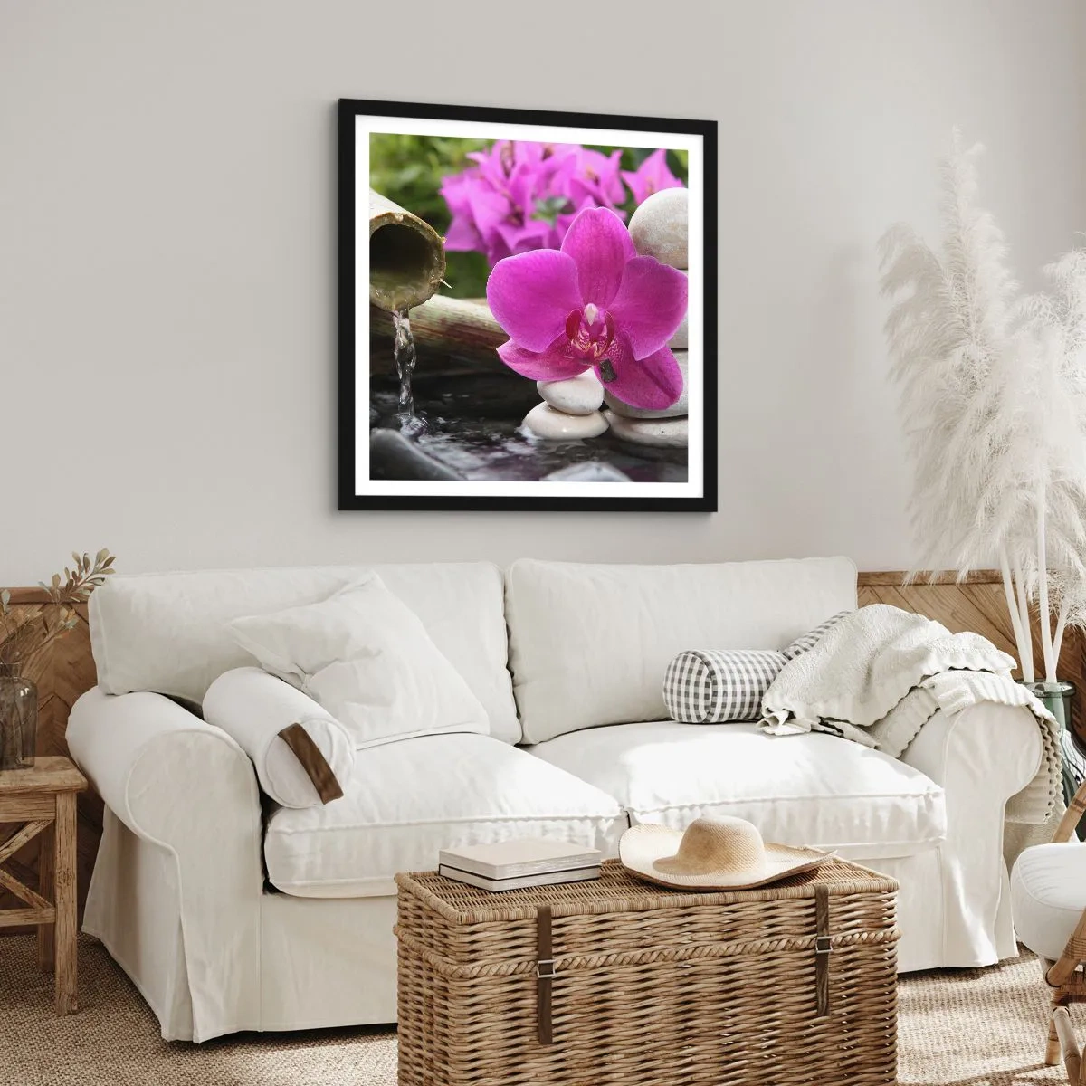 Affiche dans un cadre noir - Poster - Tu te reposes déjà - 60x60 cm