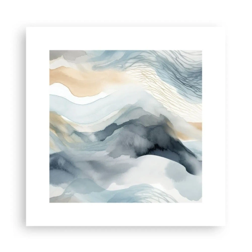 Affiche - Poster - Abstraction enneigée et brumeuse - 30x30 cm