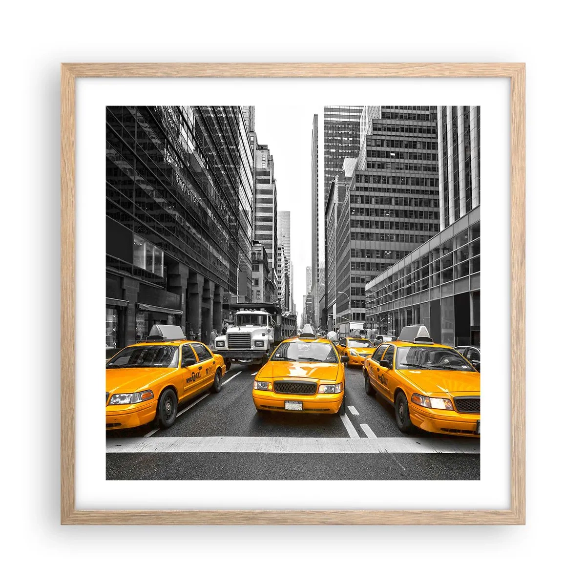 Affiche dans un chêne clair - Poster - C'est nous qui colorons la ville - 50x50 cm