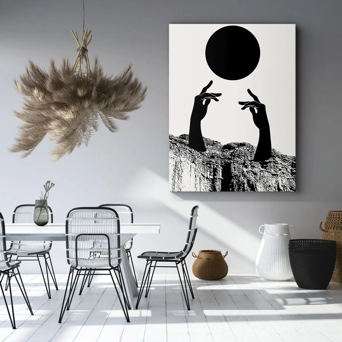 Impression sur toile - Image sur toile - Composition surréaliste : le soleil et le reste - 80x120 cm