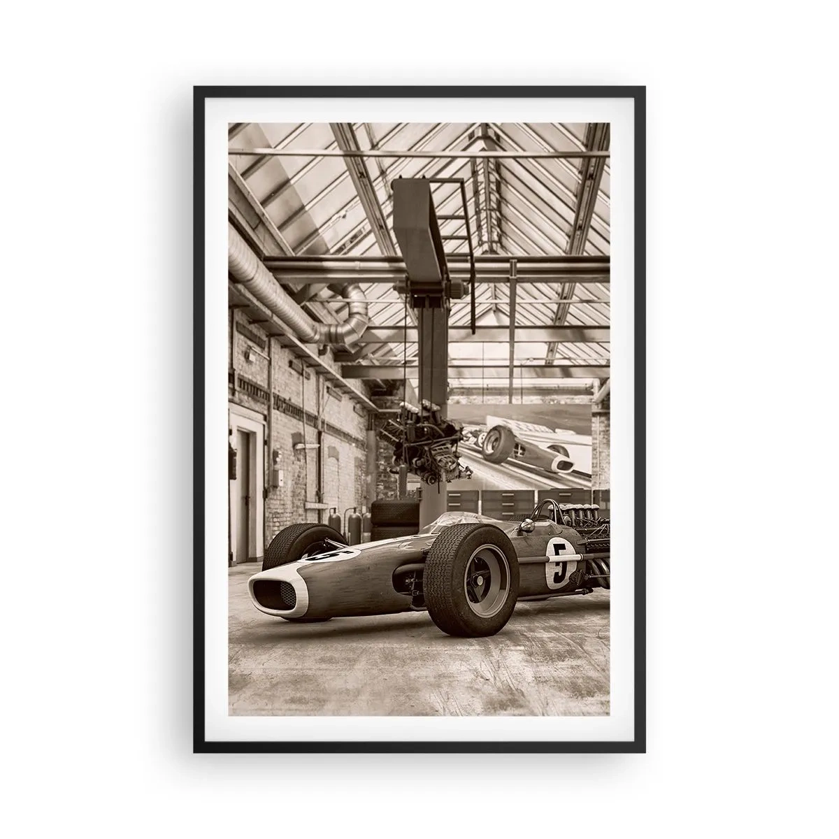 Affiche dans un cadre noir - Poster - Le repos du guerrier - 61x91 cm