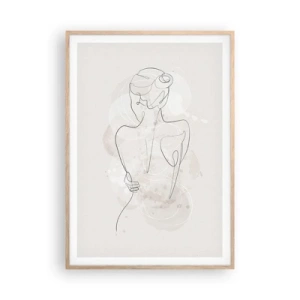 Affiche dans un chêne clair - Poster - Comme un instrument sensible - 70x100 cm