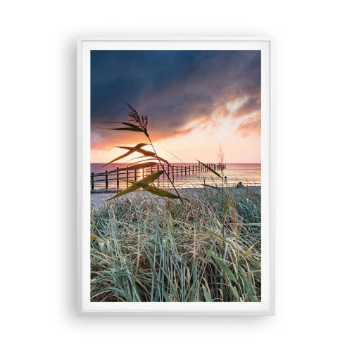 Affiche dans un cadre blanc - Poster - Ça ne passe pas avec le vent - 70x100 cm