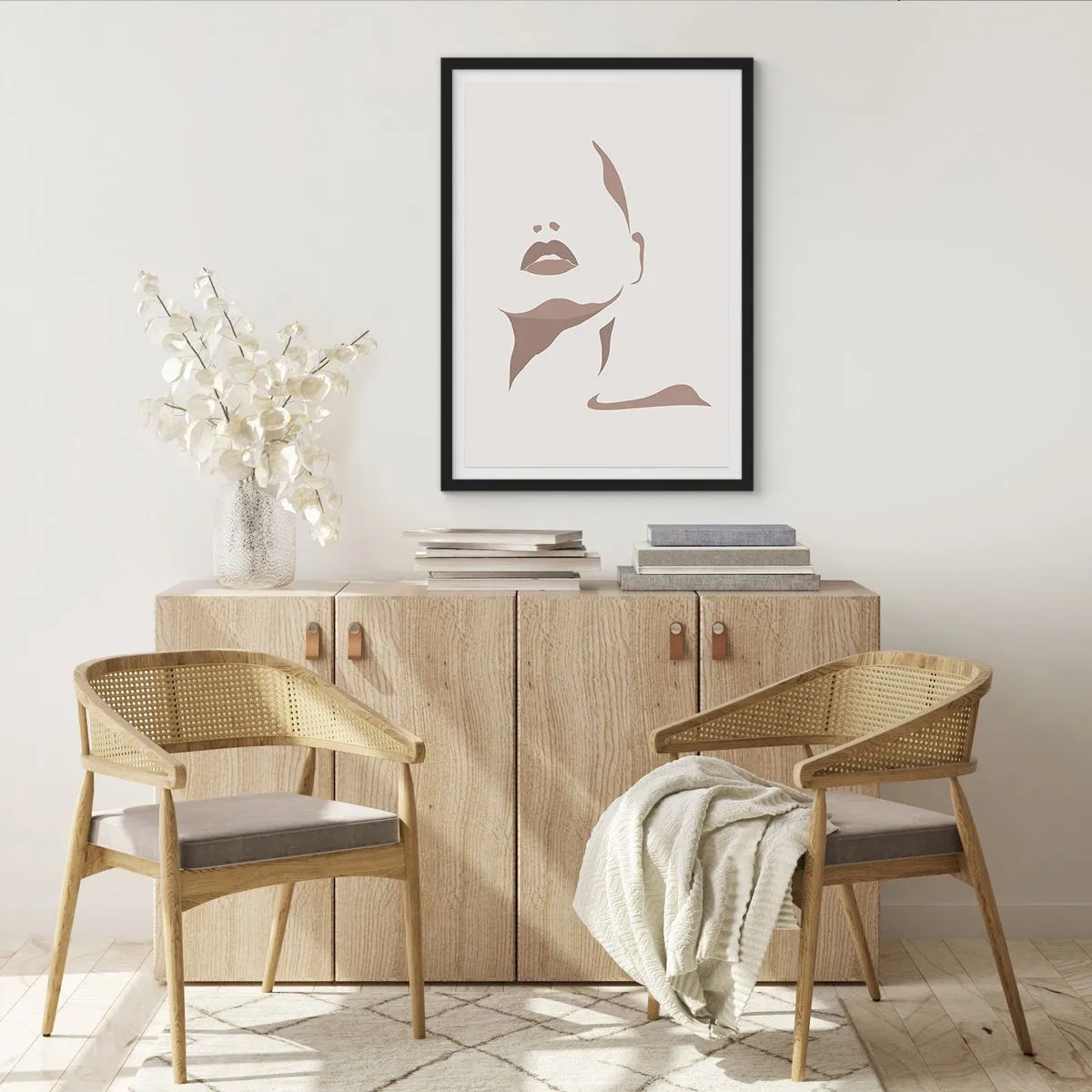 Affiche dans un cadre noir - Poster - Fait de lumière et d'ombre - 70x100 cm