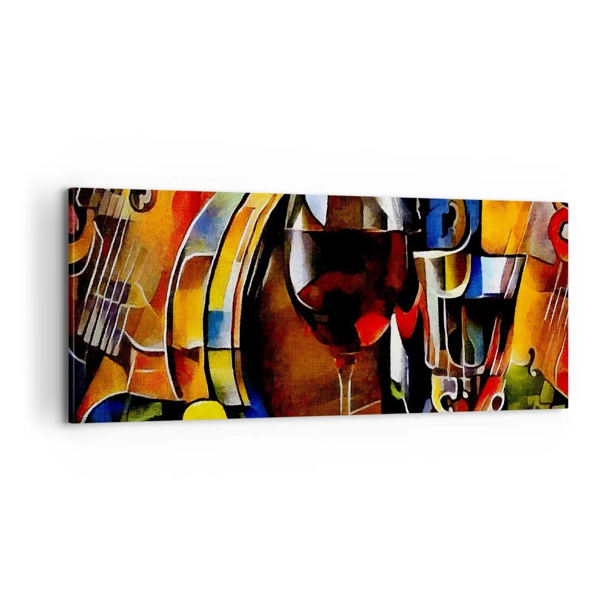 Impression sur toile - Image sur toile - Et le monde prend des couleurs - 100x40 cm
