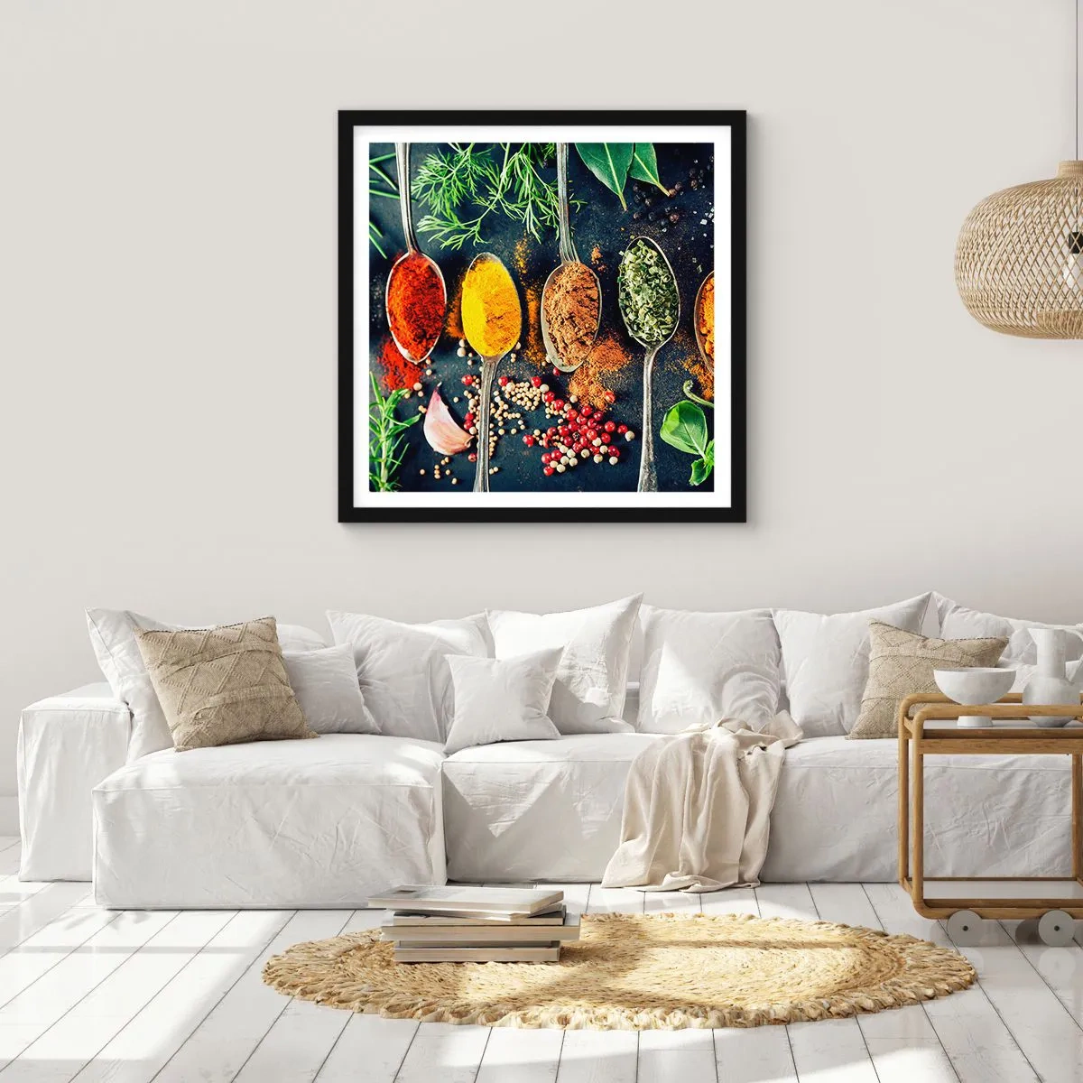 Affiche dans un cadre noir - Poster - Magie culinaire - 30x30 cm