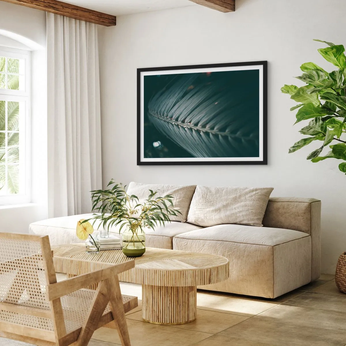 Affiche dans un cadre noir - Poster - Précision de la nature - 91x61 cm