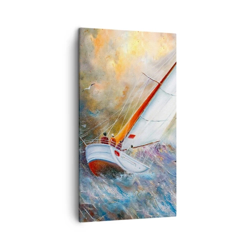 Impression sur toile - Image sur toile - Concourir sur les vagues - 45x80 cm