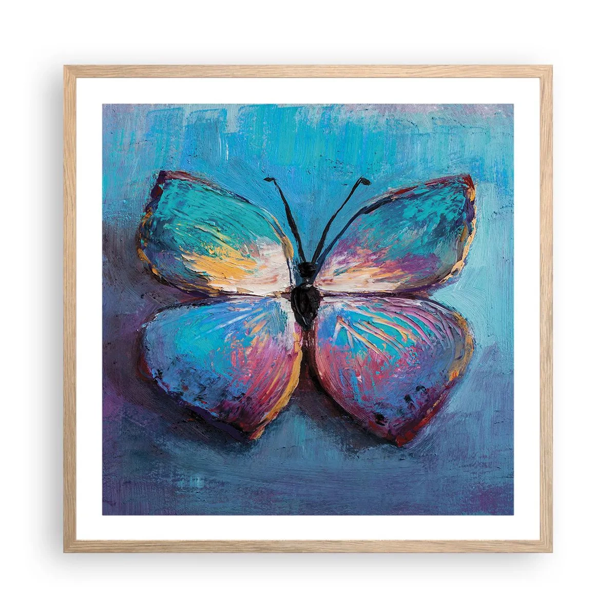 Affiche dans un chêne clair - Poster - Dans toute sa splendeur - 60x60 cm