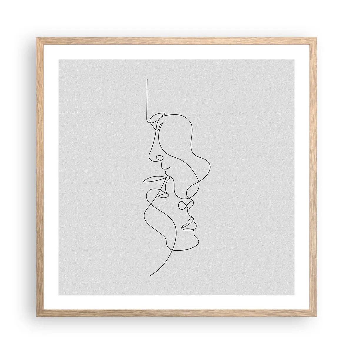 Affiche dans un chêne clair - Poster - Chaleur de désir renaissant - 60x60 cm
