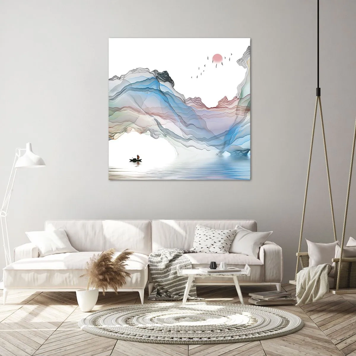 Impression sur toile - Image sur toile - Vers les montagnes de cristal - 70x70 cm