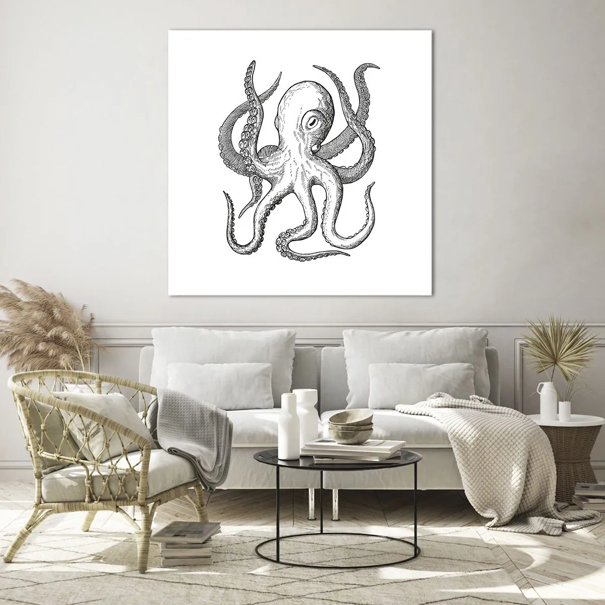 Impression sur verre - Image sur verre - Dansant avec les vagues - 40x40 cm