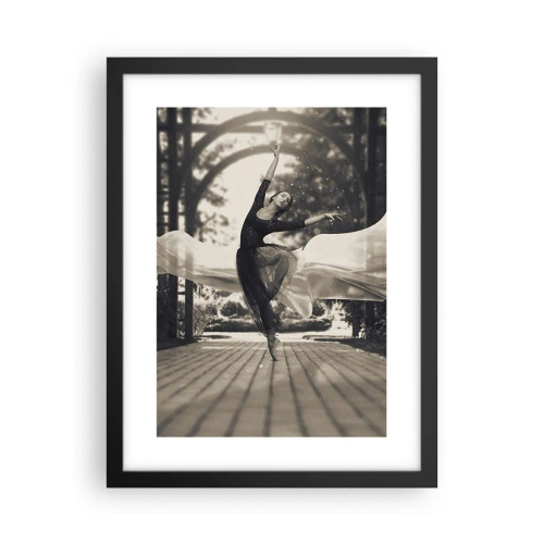 Affiche dans un cadre noir - Poster - La danse de l'esprit jardin - 30x40 cm