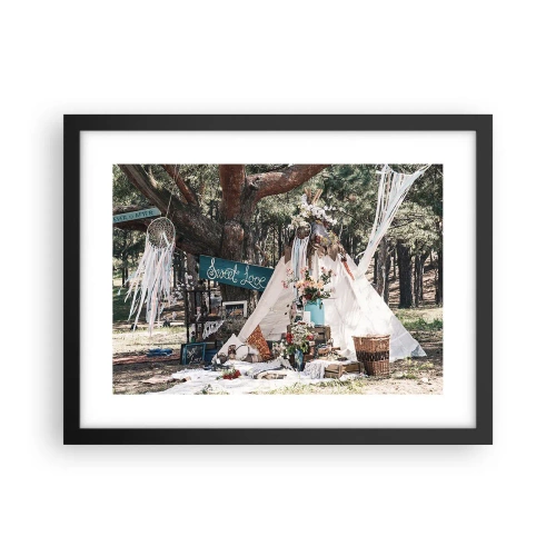 Affiche dans un cadre noir - Poster - Make love… - 40x30 cm